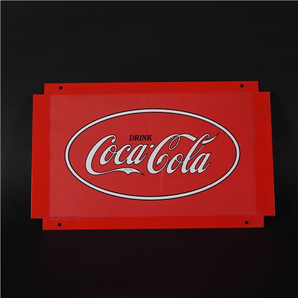 Coca-Cola Tin Advertising Sign, Drink Coca-Cola Logo
