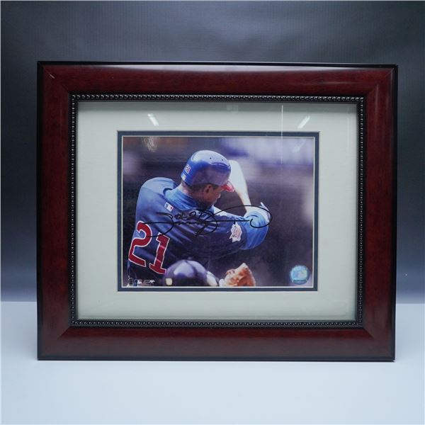 Sammy Sosa Autographed Framed Photo