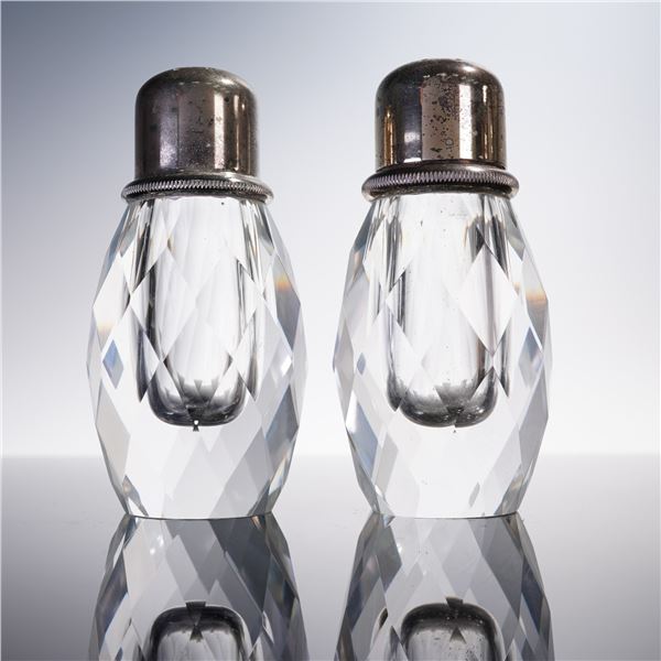 Pair of Cut Crystal Shakers in Presentation Box