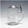 Image 2 : Etched Glass Beer Stein with Pewter Lid, Duck Finial
