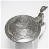 Image 3 : Etched Glass Beer Stein with Pewter Lid, Duck Finial