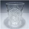 Image 1 : Cut Crystal Vase, Waterford Style Starburst Pattern