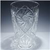 Image 2 : Cut Crystal Vase, Waterford Style Starburst Pattern