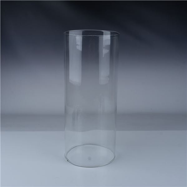 Hand-Blown Clear Glass Cylinder