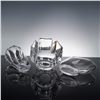 Image 9 : 4pc Orrefors Crystal Vase, Etched Vase & Bowl with Stand