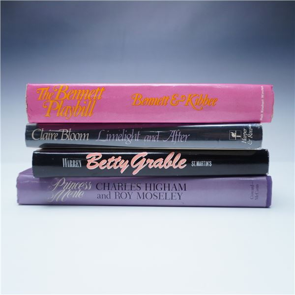 4 Classic Hollywood Biographies Hardcover Books