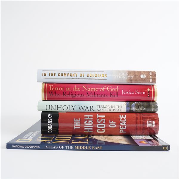 5pc Books on War, Terrorism, and Middle East Conflicts