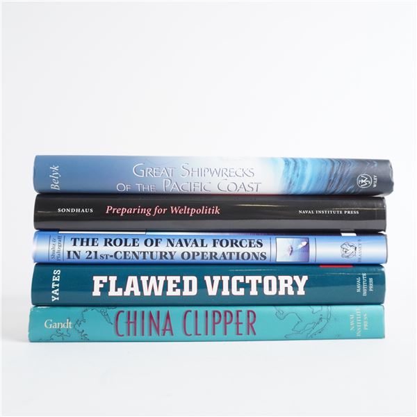 5pc Naval Warfare and Maritime History Books