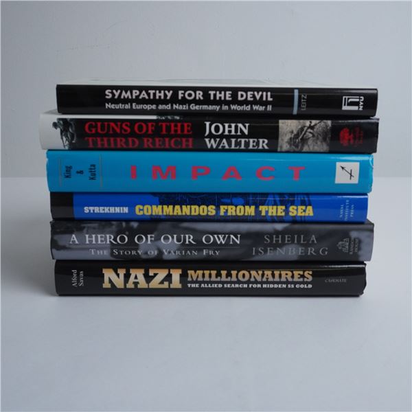 6pc Hardcover Books on WWII History and Nazi Germany