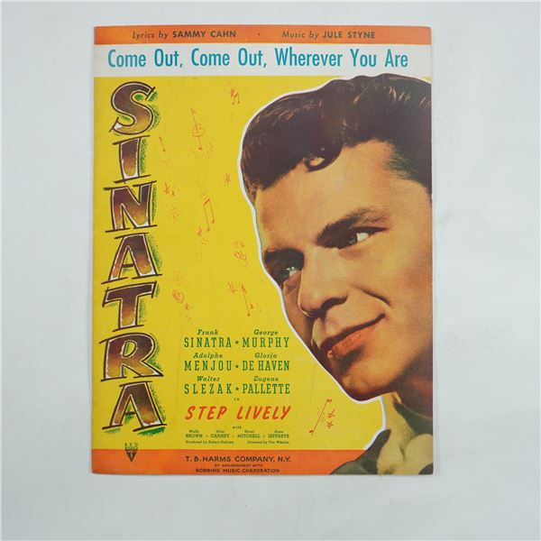 Frank Sinatra Come Out, Come Out, Wherever You Are Vintage Sheet Music 1944