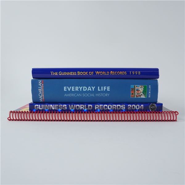 4pc World Records, Social History, + Travel Reference Books