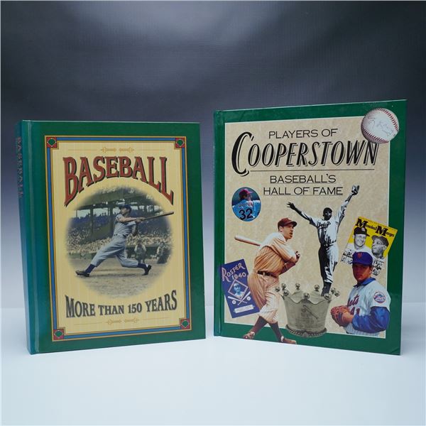 2pc Baseball History Book Set