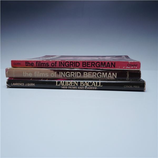 3pc Citadel Press Film Books, Ingrid Bergman & Lauren Bacall