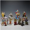 Image 1 : 13pc Porcelain Clown Figurines and Music Boxes Collection