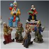 Image 7 : 13pc Porcelain Clown Figurines and Music Boxes Collection