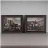 Image 1 : 2pc Framed English Fox Hunting Scene Prints after Richard Barrett Davis