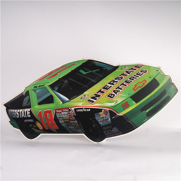 Interstate Batteries No. 18 Dale Jarrett Stock Car Metal Advertising Sign