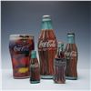 Image 1 : 5pc Coca-Cola Bottle and Glass Shaped Tin Containers