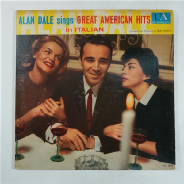 Alan Dale, Sings Great American Hits in Italian Vinyl Record