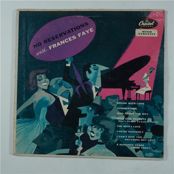 Frances Faye No Reservations Vinyl LP, Capitol H-512
