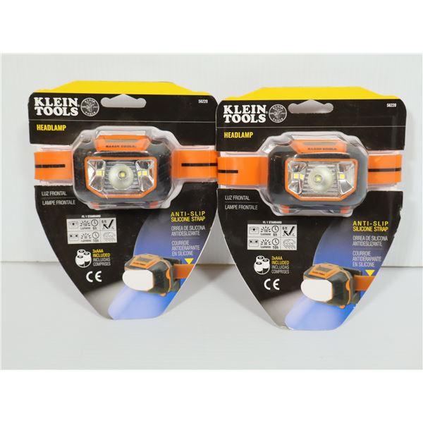 LOT: 2 LAMPES FRONTALES DEL KLEIN TOOLS 56220
