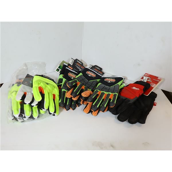 LOT: 6 PAIRE DE GANTS À DÉMOLITION ASST (MILWAUKEE/ERGODYNE)