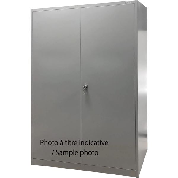 ARMOIRE DE RANGEMENT EN ACIER 4 TABLETTES,78"x48"x24"GRIS KLETON FN427