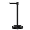 Image 1 : POTEAU DE BARRIÈRE EN PLASTIQUE NOIR AVEC BASE 32"h.