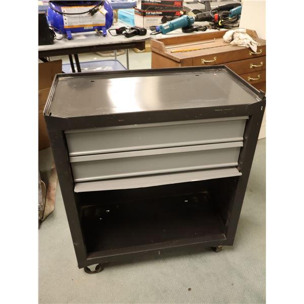 COFFRE D'OUTILS MOBILE -2 TIROIRS, 1 CABINET 27"x14"x31"