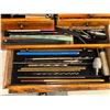 Image 7 : COFFRE D'OUTILS EN BOIS AVEC CONTENU 20"x9"x14"