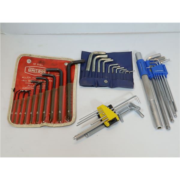 LOT DE 4 ENS DE CLÉS HEXAGONALES ASST