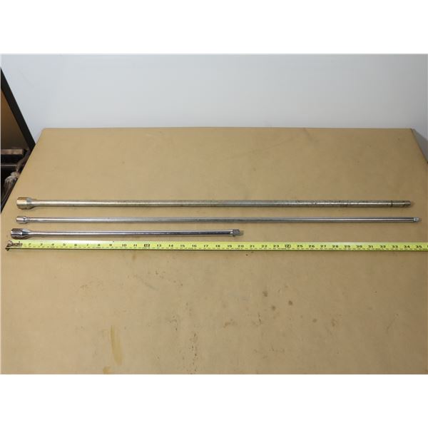 LOT DE 3 EXTENSIONS DE RATCHET ASST 1/2", 1/2", & 3/8"