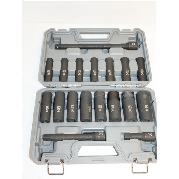 ENS DE 18pcs DOUILLES À IMPACT MAXIMUM MÉTRIQUE(10-24mm)
