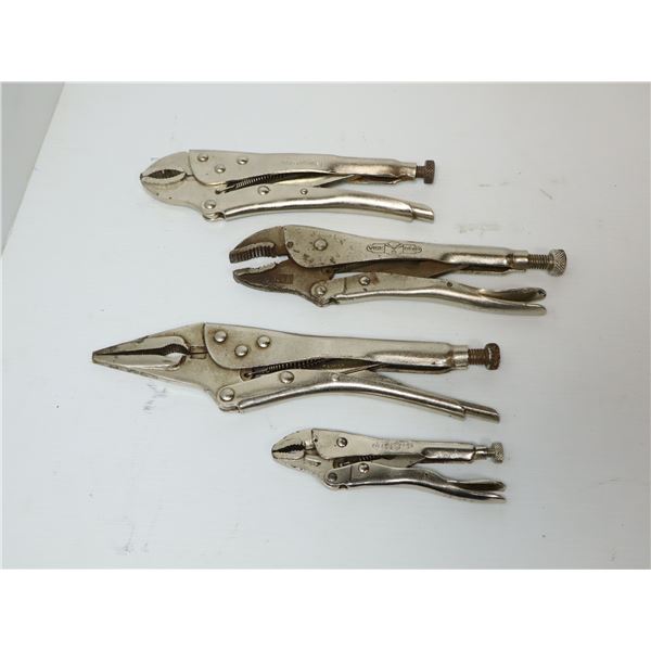 LOT DE 4 VISE GRIPS ASST (SANS BAC)