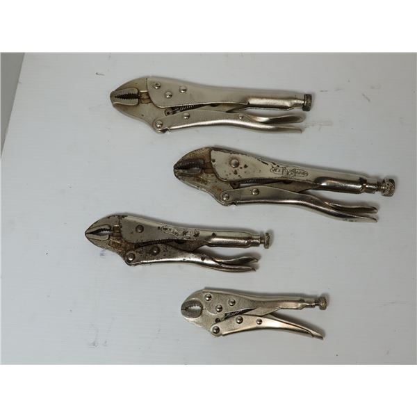LOT DE 4 VISE GRIPS ASST (SANS BAC)