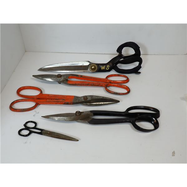 LOT DE 5 CISAILLES ASST (SANS BAC)