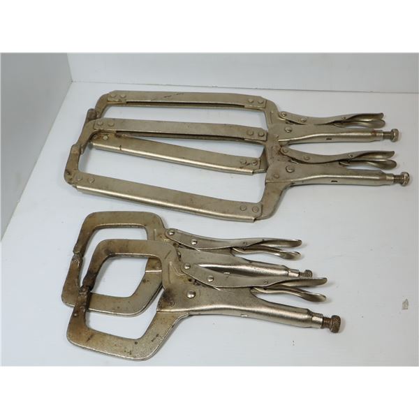 LOT DE 4 C-LAMP VISE GRIPS (SANS BAC)