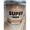 Image 1 : PEINTURE INTERIEUR BENJAMIN MOORE SUPER HIDE FINI MAT BLANC TEINTABLE K355 1X 3.726L