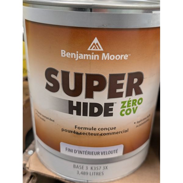PEINTURE INTERIEUR BENJAMIN MOORE SUPER HIDE FINI VELOUTE BASE 3 K357 3X 3.489L