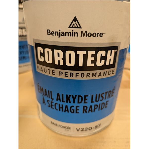 PEINTURE REVETEMENT ACRYLIQUE LUSTRE BENJAMIN MOORE COROTECH BASE FONCEE V220-87 3.55L