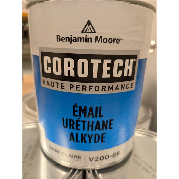 PEINTURE ÉMAIL URÉTHANE ALKYD BENJAMIN MOORE COROTECH BASE CLAIRE V220-88 3.31L