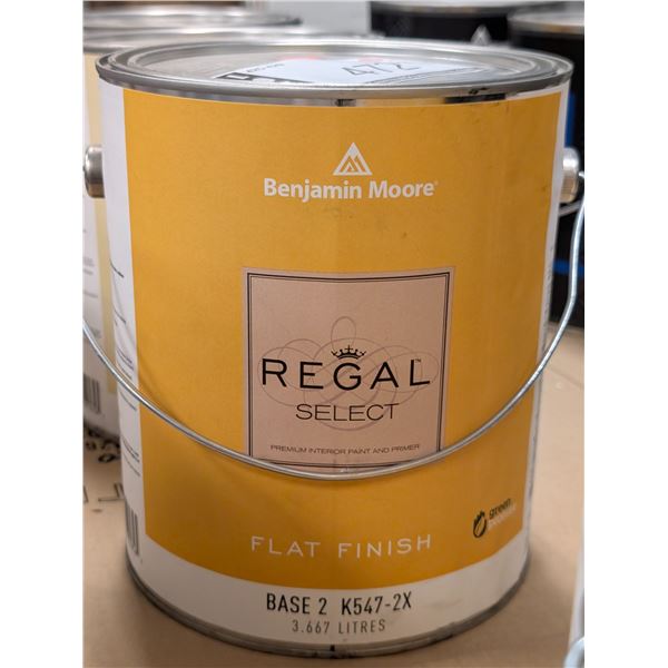 PEINTURE ET APPRÊT INTÉRIEUR BENJAMI MOORE REGAL FINI MAT BASE 2 K547-2X 3.667L