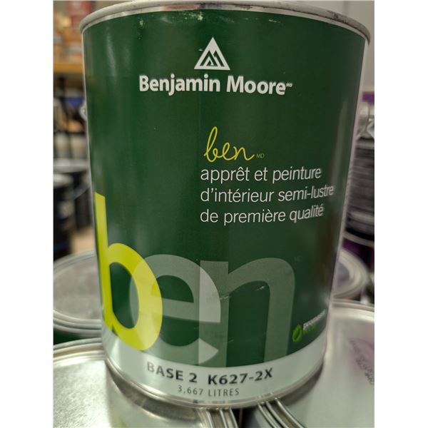 PEINTURE ET APPRÊT INTÉRIEUR  BENJAMIN MOORE  BEN  SEMI-LUSTRE BASE 2 K627-2x 3.667L