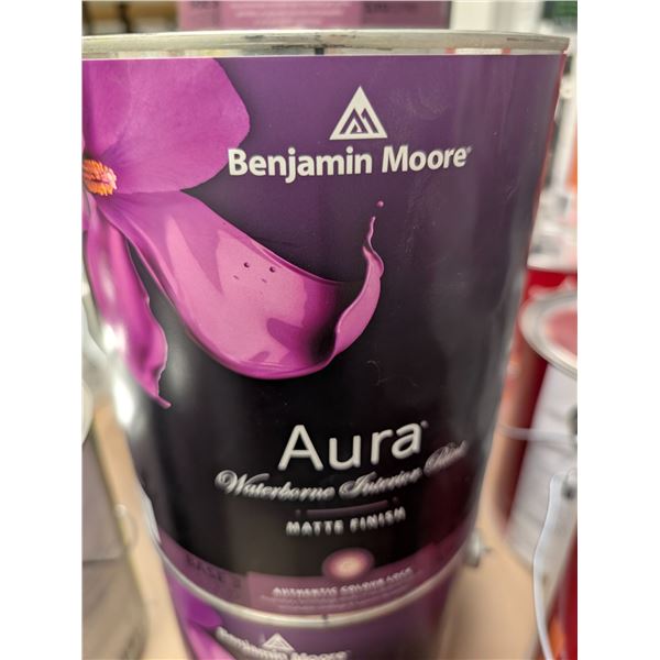 PEINTURE INTÉRIEUR À BASE D'EAU BENJAMIN MOORE "AURA" MAT BASE 3 522 3x 3.312L