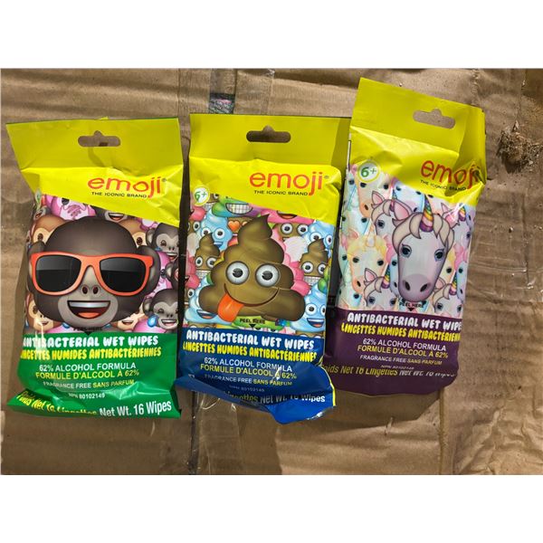 PALETTE DE 9 BTES DE LINGETTES HUMIDES ANTIBACTERIENNES EMOGI