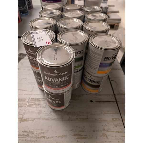 LOT: 26 PEINTURE INTERIEUR 950ML (APPROX) BENJAMIN MOORE "ADVANCE" ASST