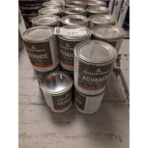 LOT: 27 PEINTURE INTERIEUR 950ML (APPROX) BENJAMIN MOORE "ADVANCE" ASST