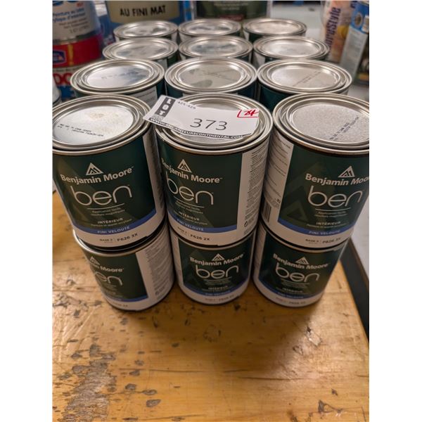 LOT: 24 PEINTURE INTERIEUR 950ML (APPROX) BENJAMIN MOORE "BEN" ASST