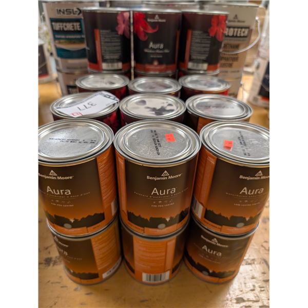 LOT: 27 PEINTURE INTERIEUR 950ML (APPROX) BENJAMIN MOORE "AURA" ASST