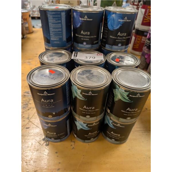 LOT: 33 PEINTURE INTERIEUR 950ML (APPROX) BENJAMIN MOORE "AURA" ASST